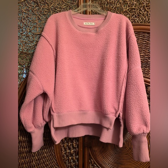 Free People Cozy Camden Sweatshirt Pink XS We the Free $98 Retail - Picture 9 of 10